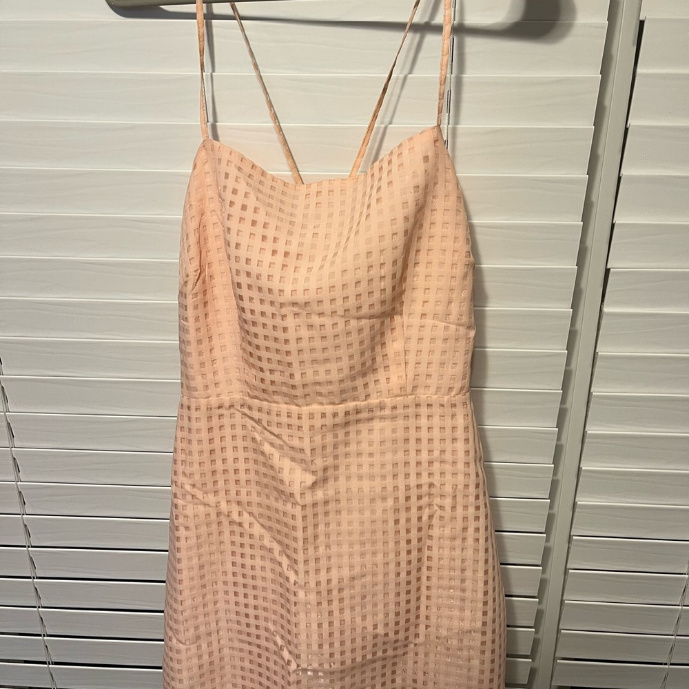 Altar'd State Baby Pink Checkered Dress